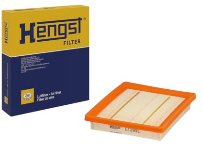 HENGST - Luftfilter E1299L - Luft-Filtereinsatz für KFZ | Hochwertiger Motorluftfilter für Otto- oder Dieselmotor - Schutz für Motoren - Wasserbeständig
