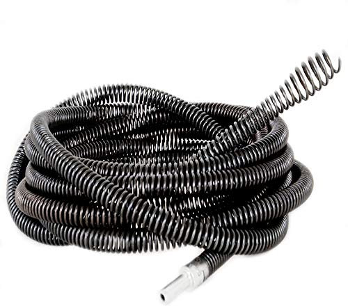 NUZAMAS Bohrbetrieb Drain Cleaner Schneckenfedern Kabel 5 Mt (16ft) 16mm für Haushalt Küche Bad Wc Klempner Sanitär Schlange Rohr Pipeline Kanalreiniger mit Bohrer