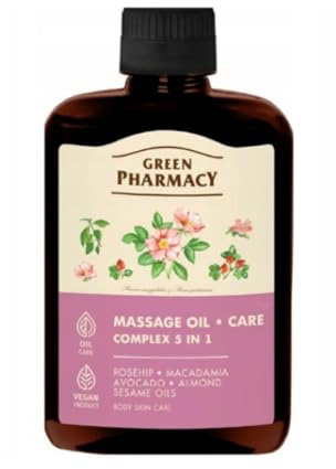 Green Pharmacy Massageöl Komplex 5 in 1 Wellness & Therapie 200 ml Grün Apotheke. Playstation Massage Öl für jede Art der Massage
