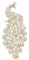 EVER FAITH Österreichische Kristall Elegante Tier Pfau Plume Anhänger Brosche Klar Gold-Ton