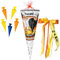alles-meine.de GmbH Set Schultüte + 5 kleine Zuckertüten - Gru & Dru - Minion - ich einfach unverbesserlich - 70 cm - rund - incl. Name und individueller großer Schleife - ..