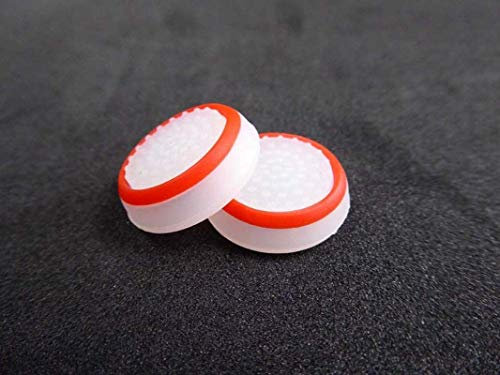 Silikon-Daumenstick-Joystick-Kappe für PS4 PS3 Xbox One Xbox 360 Game Controller (weiß-rot)
