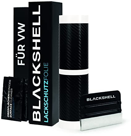 Blackshell® Lackschutzfolie passend für VW Sharan | Typ 7N | Bj. 2010-2022 Carbon Matt - passgenaue Einstiegsleistenschutz Folie inkl. Set für Folierung