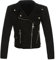 malito Damen Jacke | Velours Jacke | Biker Jacke mit Reißverschluss | Faux Leather - leichte Jacke 19617 (schwarz, S)