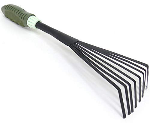 Amslight Kleinfeger Feger 8 Flachzinken Kleinfächerbesen Gartenrechen