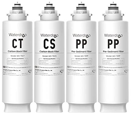 Waterdrop Undersink Replacement Water Filter Compo Pack, 2PP+CT+CS