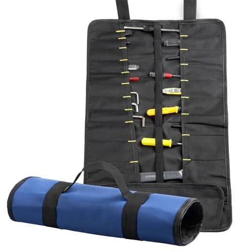 Porta Chiavi Inglesi, ZffXH Blu Borsa Porta Attrezzi Per Attrezzi Da Viaggio, Perfetta Per Una Borsa O Un Trasporto Rapido, Rotolo Porta Attrezzi, Borsa Porta Attrezzi
