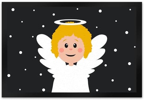 trendaffe - Engel im Schnee Fußmatte XL