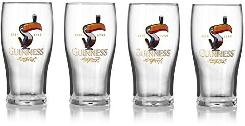 Lot de 4 verres à bière Toucan Produit officiel