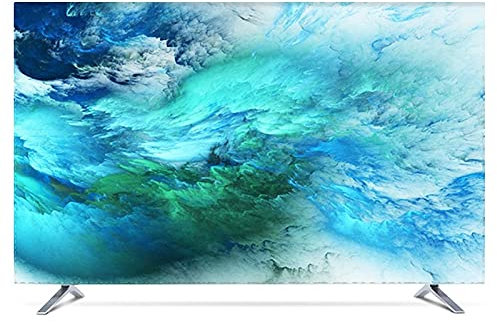 Tv HüLle Outdoor 19 - 80 22 zoll 75 zoll dekorative Haubenabdeckung für Bildschirm TV PC Nebeluniverse wasserdicht grün TV Bildschirm Staubschutzhülle ( Color : Sky Blue , Specification : 28 inch )