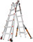 Little Giant Ladders 1304-026 Conquest All-Terrain Multi-purpose Ladders, 6 Tread, Side Mounted Stabiliser Bars, Heavy-wall Military Grade Construction, EN131