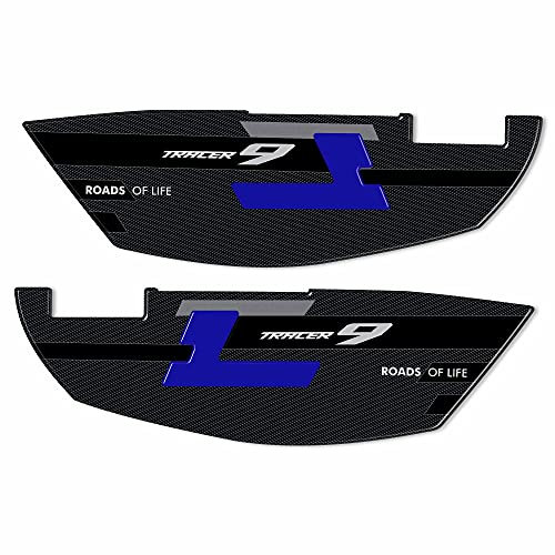 labelbike - 3D Harz Aufkleber Dekorationen und Schutz für Motorrad-Seitentaschen kompatibel mit Yamaha Tracer 9 2021 - Blaue Farbe