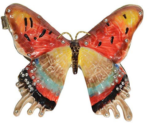 LiuliuBull Farfalla Trinket Box Decoration Decorazione Contenitore di Gioielli smaltato Portabicchieri Ringelty Regali per Gli Amanti