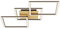 BRILONER Leuchten - Deckenlampe LED, Stufenweise Dimmbar, schwenkbare Deckenleuchte, LED Frame, goldfarbig-braun, 763x368x73 mm, 3217-017