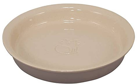 Nobby Katzen Keramik Schale Miska, grau/creme, Ø 16 x 2,5 cm, 0,25 l, 1 Stück