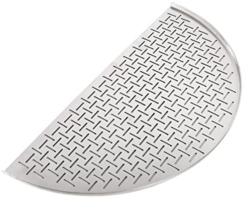 VANKEY 24in Half-Moon Stainless Steel Cooking Grate for Kamado Big Joe, Surface for Fish and Vegetables Compatible with XLarge Big Green Egg