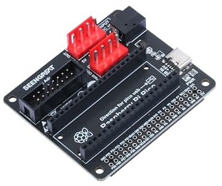 SEENGREAT RGB Matrix Adapter Board Converter for Raspberry Pi Series and Raspberry Pi Pico, with One HUB75 Interface, Two Power Input Connectors Type-C and DC-044