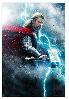 MJKO Chris Hemsworth Hero Film Leinwand Poster Schlafzimmer Dekor Sport Landschaft Büro Zimmer Dekor Geschenk ohne Rahmen Stil 30 x 45 cm