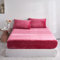 Damier Winter Spannbettlaken 200x200cm Rot Flauschige Warme Samt Bettlaken Teddy Plüsch Spannbetttuch Geeignet für 30cm Matratze