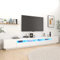 Canditree Meuble TV Moderne avec LED Banc TV avec étagères de Rangement Support de Télé pour Salon 300 cm (Blanc)
