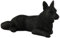 JFSM INC. Weihnachtsstrumpffüller – 10,2 cm Mini-Figur Deutscher Schäferhund – Schwarzer Deutscher Schäferhund