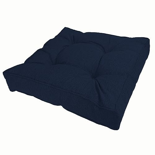 POKAR Loungekissen Sitzkissen Sitzauflagen Stuhl Stuhlkissen für Stuhl Rattanmöbel Gartenmöbel Kissen Outdoor Sitzpolster Lounge Polster 50x50x10 cm, Dunkelblau