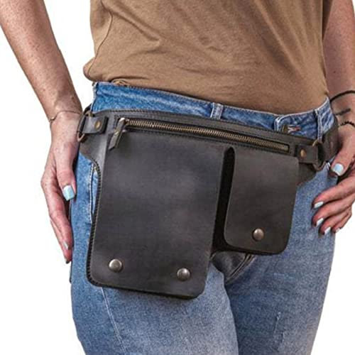 Mittelalterliche Leder-Taillentaschen, verstellbare Beuteltasche, Vintage-Steampunk-Ritter-Piraten-Kostüm, viktorianisches LARP-Kostüm