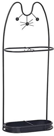 Schirmständer Regenschirmhalter for Katzen, Regenschirmständer Aus Stahl, Regenschirmhalter for Eingangstür, Hotellobby, Schirmständer Schirmhalter (Color : B-Black)