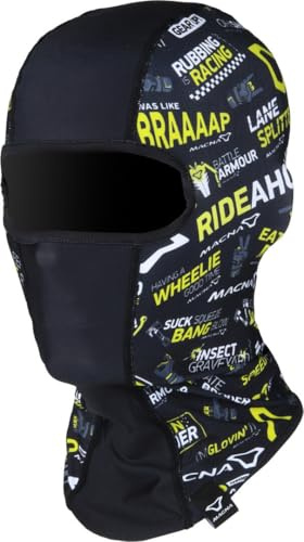 Macna Ark Balaclava Sturmhaube, schwarz/gelb, Einheitsgröße