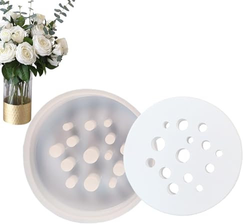 Aznever Blumenstielhalterform,Blumenarrangementform, Blumenretter Silikonform, Silikonwabenform, Runder Vaseneinsatz Stielhalterform, Stielhalter Brikettform Form, Vaseneinsatzform, Blumenstrauß