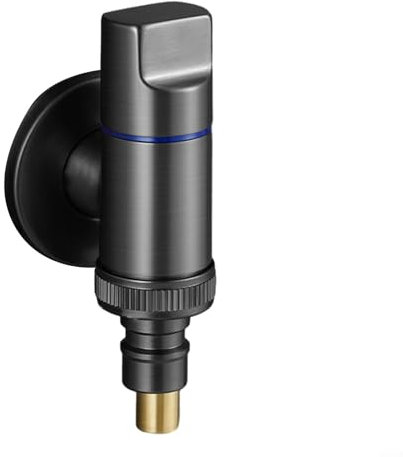 CookiBlend Wasserstoppventil für Waschmaschine, Messing, Globe Ventil, Grau