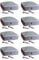 Fence Post Caps 3 x 3 Inch,Fence Post Toppers, Metal Fence Post Top Cap, Galvanised Steel Pyramid - Pack of 8