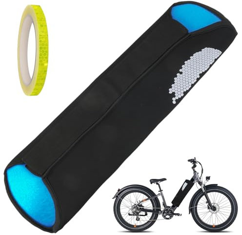 Housse de protection pour batterie de vélo électrique avec bande réfléchissante, 32 à 40 cm de circonférence, housse de protection avec fermeture éclair étanche amovible
