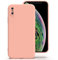 Zuvirelx Glatte Silikon hülle für iPhone X/XS, Staubbeständig‌, Slim, Taschentauglich‌ Handyhülle Cover Case für Apple iPhone X/XS - Mädchenpink