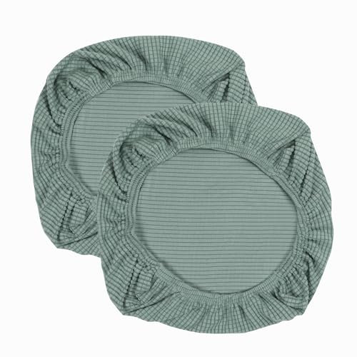 Yikko Elastic Stretch Spandex Stuhl Sitzbezüge Schonbezüge Waschbare Passform für Bürostühle, Esszimmerstühle, Bar Hochzeitsfeier Dekor (2, Grün)