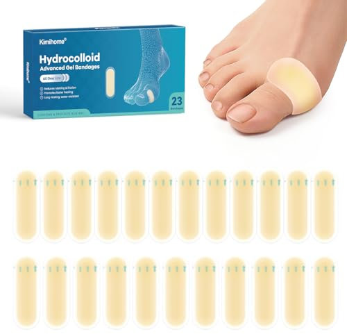 Kimihome 23 Stück Blasenpflaster - Wasserdichte Hydrokolloid-Pflaster - Adhesive Blister Pads für Ferse, Fuß, Zehen - Gel Blase Chshions für Prävention & Recovery (Spot Pack)