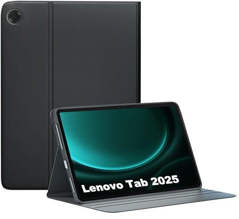 CAUHENYEE Funda para Lenovo Tab 10.1 2025 Carcasa, con Función de Encendido y Apagado Automático, Material de PU Rígido, Color Negro