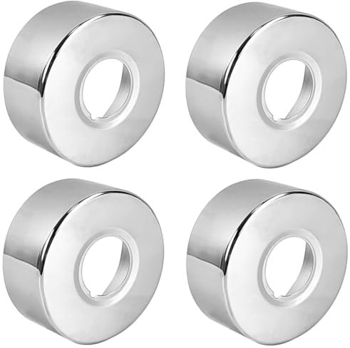 4 Piezas Embellecedor Llave Grifo Ducha, Llaves de Paso de Agua Baño Embellecedor Llave - Estilo y Durabilidad en Acero Inoxidable