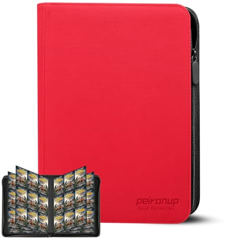 Álbum de tarjetas coleccionables, 540 tarjetas, álbum de recortes, 30 páginas por 18 bolsillos, carpeta, compatibilidad TCG Yugioh, etc. Rojo