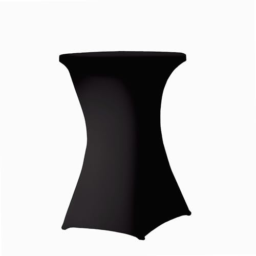 WERKA PRO Schwarze Hülle für Stehtisch | Polyester, einfache Installation, dehnbar, 4 elastische Taschen, Verwendung im Innen- und Außenbereich