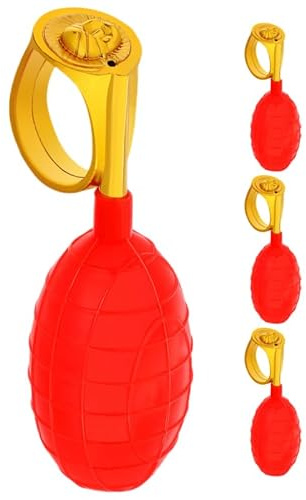 Sosoport Lot De 4 Anneaux De Pulvérisation D’Eau Jouet De Farce À Bouton Unique Bague Pulvérisateur pour Fêtes Réunions Jeux De Groupe Et Poisson D’Avril