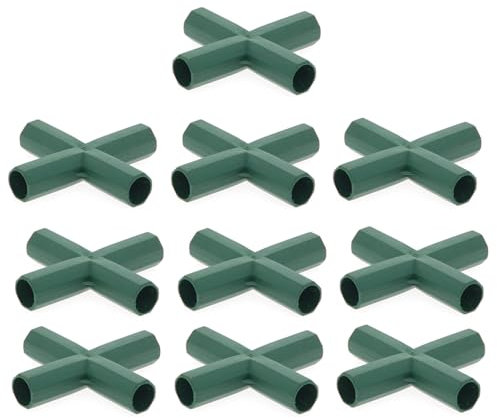 Gartenrahmenverbinder 16 mm | Möbelverbinder mit Gewächshausrahmen aus PVC, 16 mm, 5 Arten, stabile Halterung, robust, Anpassung aus PVC, Unterstützung für das Gartenrahmenzelt im Gewächshaus C
