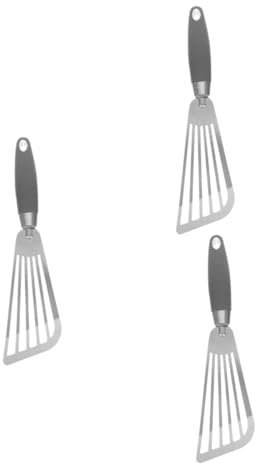 Toyvian 3 Pièces Spatule de Barbecue Flipper Gril Acier spatule à Griller spatule de Cuisine en métal Batteur pour Barbecue Flipper Alimentaire spatule de retourneur de métal