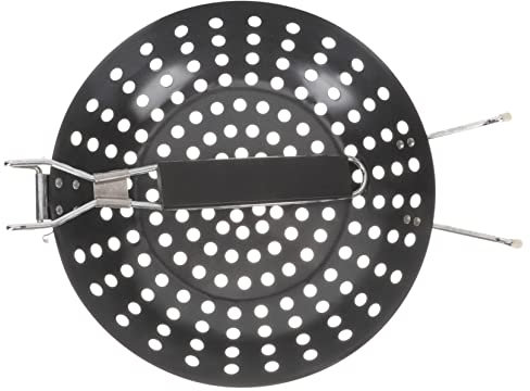 BESTonZON Grillpfanne Mit Löchern Antihaftbeschichtet Tragbar Für BBQ Picknick Und Partys Im Außenbereich Geeignet Für Steak Gemüse Und Hähnchen