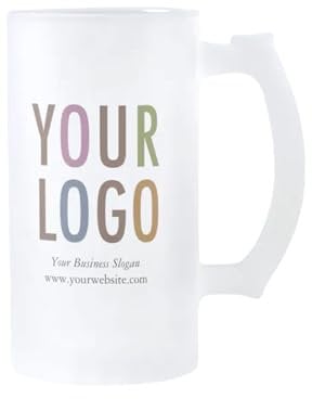 SelfHold Personalised Birra Stein Beer Glass | Add Your Face & Name on 16oz Stein with Frosted Coating | Christmas Customised Beer Glass Gift for Friends & Family | Custom Printed Birra Moretti Design