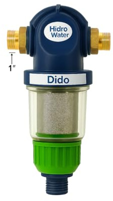 Hidro Water - Filtro autopulente DIDO argento 50 micron con cartuccia antibatterica - Filtrazione acqua potabile domestica - combattimento legionella - Protezione contro impurità - 3/4 a 2 (1)