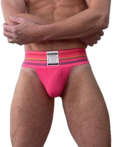 HARDYJOCK Jockstrap - Sospensorio da uomo, reattivo ai raggi UV, per sport, palestra, jock strap, Rosa UV, XXL