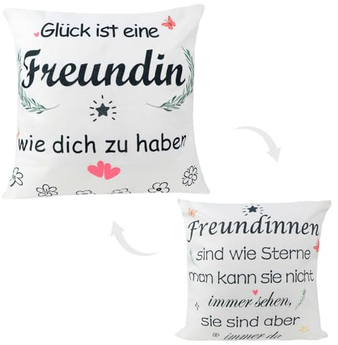 Seutgjie Beste Freundin Geschenke Freundschaft Kissenbezug(1 Stück) | Geschenke für Freunde Kollegen zum Geburtstag Weihnachten