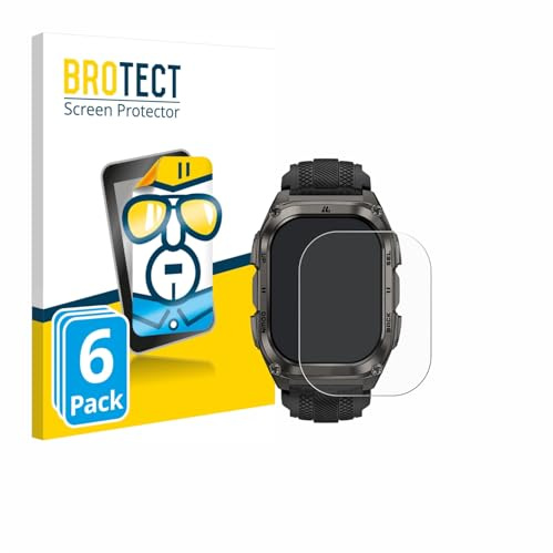 BROTECT Schutzfolie für Kospet Tank M4 | 6 Stück Transparenter Displayschutz Made in Germany Klare Displayschutz-Folie Clear Einfache Montage Case-Friendly