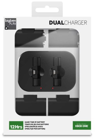 Bigben Interactive Dual Charger - Wireless Game Control für Xbox One - Modernes Ladegerät mit USB Typ A Anschluss - Schwarz